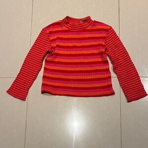 Vintage Striped Red, Orange and Pink Kids Shirt
